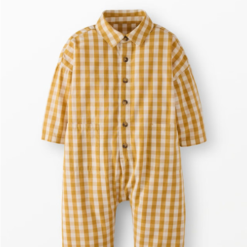 Poplin Gingham Coveralls | Hanna Andersson