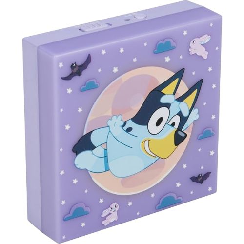 Paladone Bluey Night Light, Stick-On LED Wall Lamp with Auto Sensor and Adjustable Brightness, Battery Powered for Kids' Bedrooms, Officially Licensed Merchandise