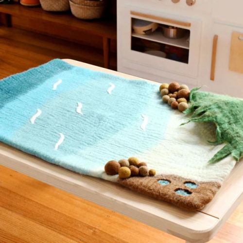 Large Felted Ocean Play Mat