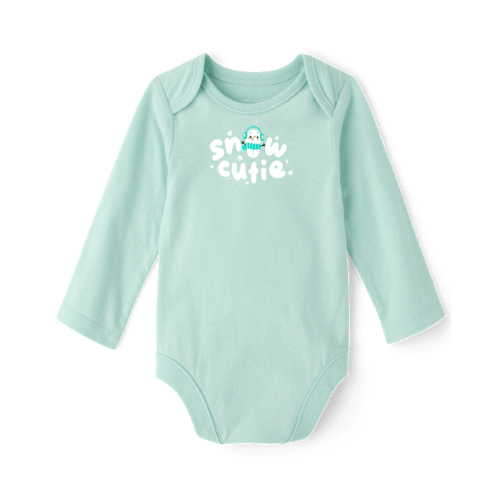 Baby My First Christmas Graphic Bodysuit - Aqua