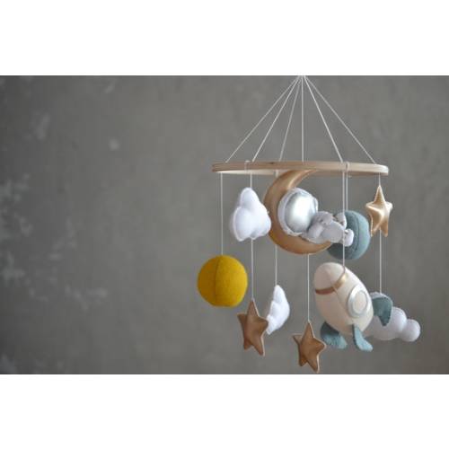 Astronaut Mobile-space Baby Mobile-galaxy Mobile-outer Felt