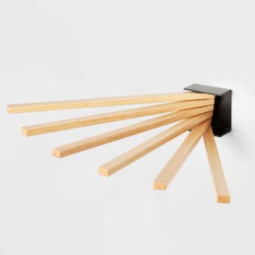Small Space Wall Mounted Drying Rack Black - Brightroom™: Folding Clothes Dryer, Matte Finish, 10lb Capacity