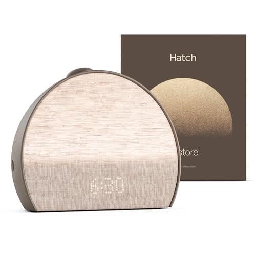 Hatch Restore 3 Sunrise Alarm Clock, Sound Machine, Smart Light (Cocoa) - White Noise, Screen-Free Sleep Routine