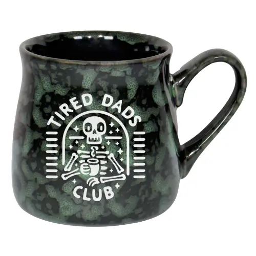 FATHER'S DAY GIFT Tired Dads Club Etched Ceramic Mug, Dad Humor, Funny Dad Gift