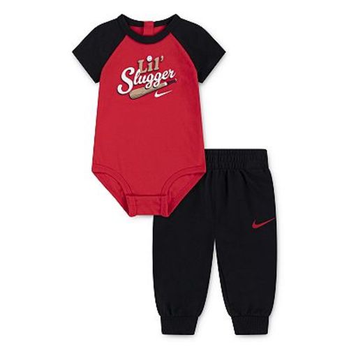 Baby Boys Nike Raglan Short Sleeve Bodysuit & Pants 2-Piece Set