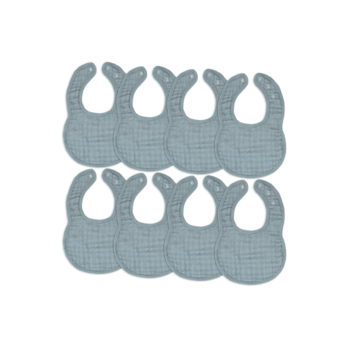 Muslin Bibs - Pack of 8, One Size