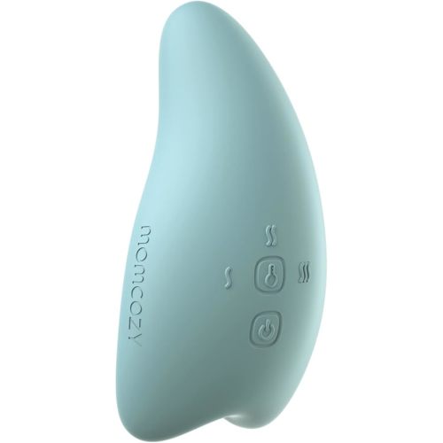 Momcozy Warming Lactation Massager 2-in-1, Soft Breast Massager for Breastfeeding, Heat + Vibration Adjustable for Clogged Ducts, Improve Milk Flow, Blue-Green