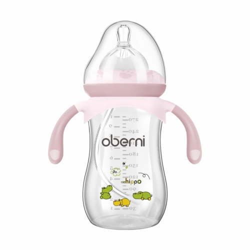 CSONGAZA Baby Bottles, Weighted Straw Toddler Milk Bottles with Non-Slip Handle, Size + Variable Fast Flow, 12+ Months, BPA-Free,1Pack/9oz