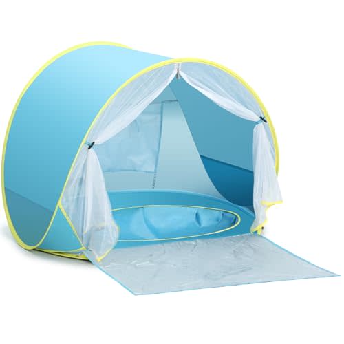 Senodeer Baby Beach Tent, Pop Up Play Tent for Infants, UV Protection Sun Shelter for Toddlers, Infant Portable Sun Shade