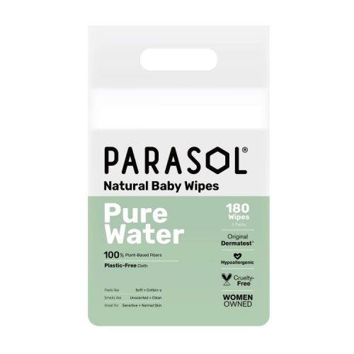 Parasol Natural 99% Pure Water Baby Wipes for Sensitive Skin - 3 Packs - 180ct