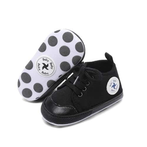 Baby Girls Boys Shoes Soft Anti-Slip Sole Newborn First Walkers High Top Canvas Denim Unisex Infant Sneaker