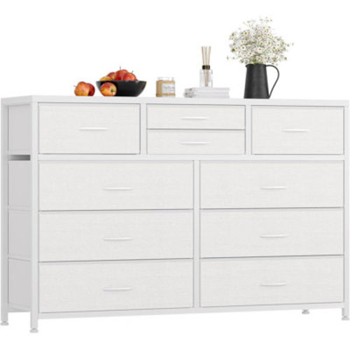 Latitude Run® Dresser for Bedroom TV Stand for 55” TV, Entertainment Center with 10 Drawers | Wayfair