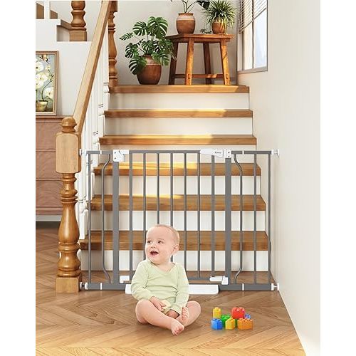 Baby Gate No Drilling, 29"-40" Dog Gate Indoor for Stairs & Doorways