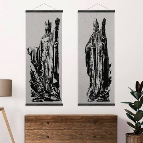 Argonath - The Pillars of Kings - Ring Lord - Handmade Double Poster Screenprints