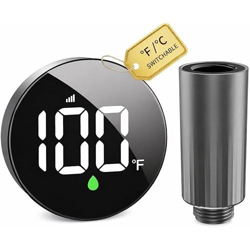MX08 Shower Temperature Display, Shower Thermometer, °F /°C Switchable