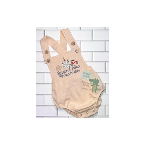 New Orleans Baby Boy Bubble, French Quarter Embroidery