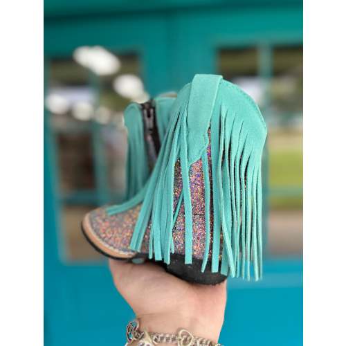 Blue Sparkle With Fringe Tanner Mark Boots