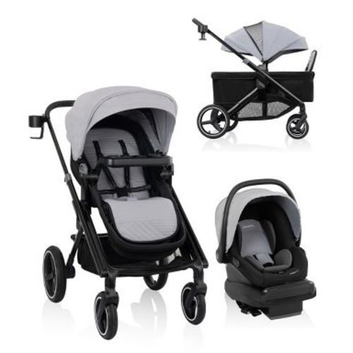 Evenflo Transformer Travel System Stroller with LiteMax Infant Car Seat - Fog Gray