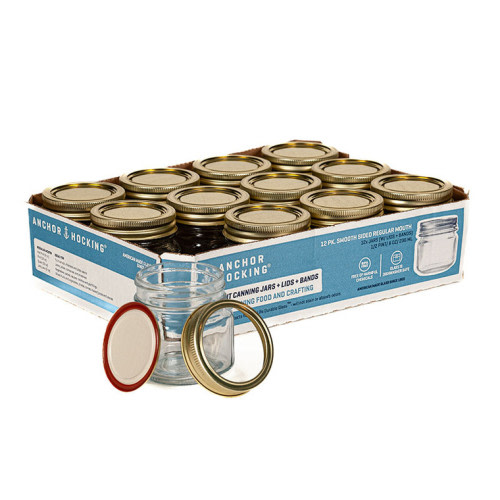 10984 - 8 oz. Anchor Canning Jar with 2 Piece Lid | 12 Pack
