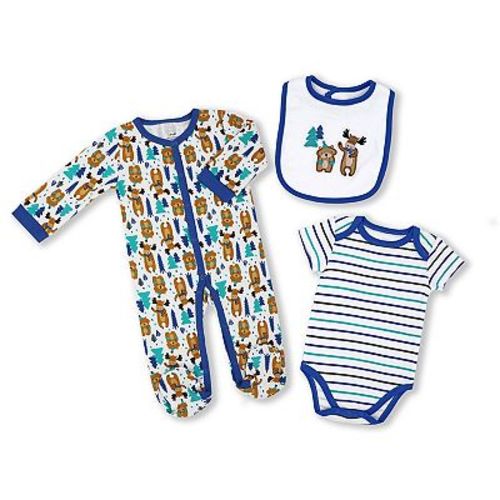Baby Boys 3 Piece Moose Layette