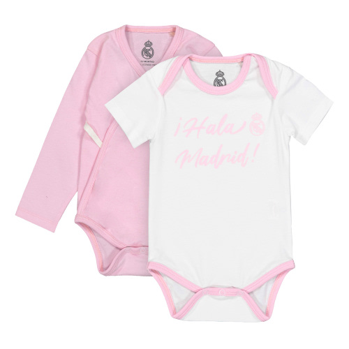 Set 2 Baby Bodies Pink/White Real Madrid