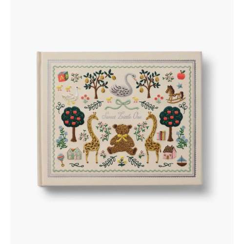 Rifle Paper Co. Embroidered Baby Book - Storybook - Embroidered Baby Book - Storybook