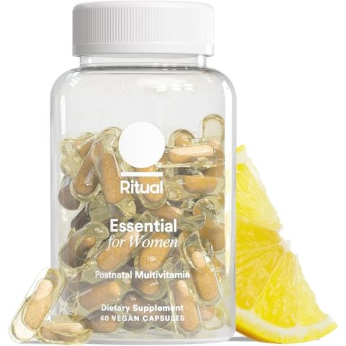 Ritual Essential for Women Postnatal Multivitamin - Postpartum Vitamin - Omega-3 DHA & Choline for Lactation Support, Vitamin A, C, D3 & Zinc for Immune Function Support*, B12, Iodine, Biotin, 30 Day
