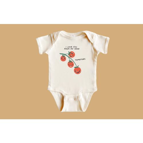 Baby Funny Shirt Sayings Newborn Funny Tshirt Quotes Cute Phrases Baby Bodysuit Funny Tomato Pun Baby Clothes Humorous Baby Bodysuit