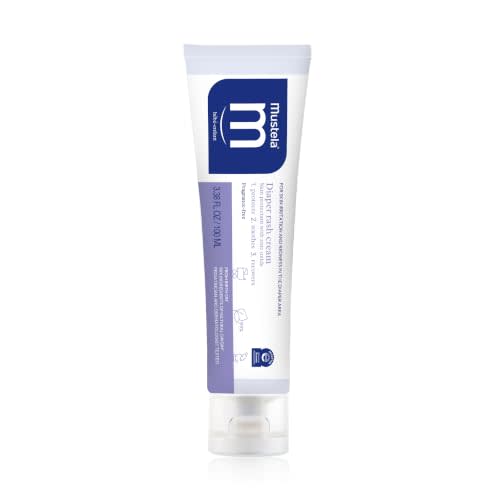 Mustela Baby Diaper Rash Cream 123 - Skin Protectant with Zinc Oxide - Fragrance Free & Paraben Free - with 98% Natural Ingredients - Various Packaging