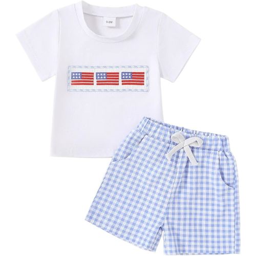 Yvowming 0-4T Toddler Baby Boy Clothes Kids Summer Truck Print T Shirt Short Set with Pockets