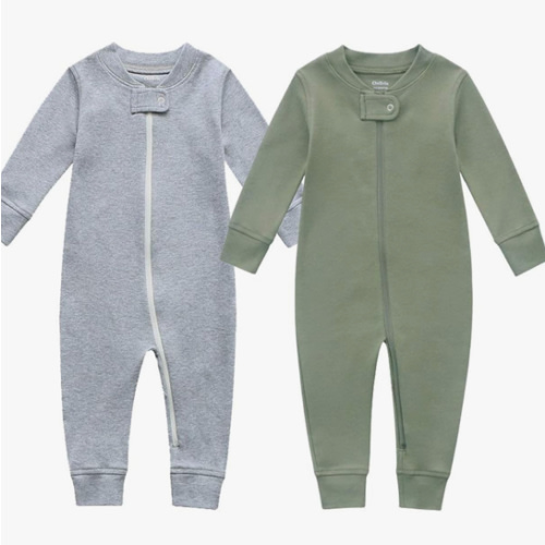 Owlivia Organic Cotton Baby Boy Girl Zip up Sleep 'N Play Pjs, Footless, Long Sleeve