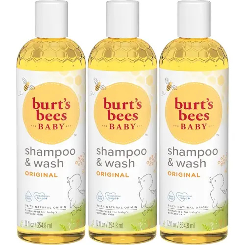 Burt's Bees Baby Shampoo & Wash, Tear Free Soap, Baby Care, Original,12 Ounce (Pack of 3)