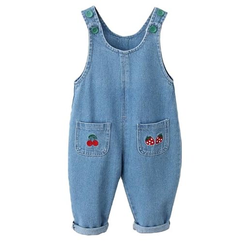 SEAUR Baby Boy Girl Cotton Overalls Casual Button Bib Suspender Pants Cute Romper Loose Jumpsuit One Piece Basic Outfit