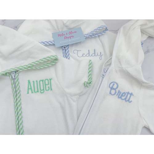 Boys Swimsuit cover-up, seersucker cover-up, monogram boys seersucker cover-up, peronalized swimsuit cover-up, Swim coverup, swim monogram