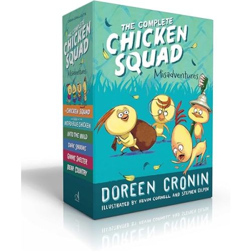 The Complete Chicken Squad Misadventures (Boxed Set): The Chicken Squad; The Case of the Weird Blue Chicken; Into the Wild; Dark Shadows; Gimme Shelter; Bear Country Hardcover – December 3, 2019