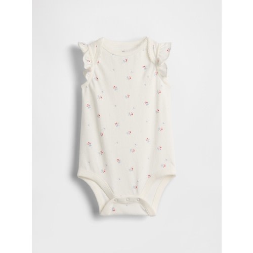 Baby First Favorites Organic Cotton Flutter-Sleeve Bodysuit