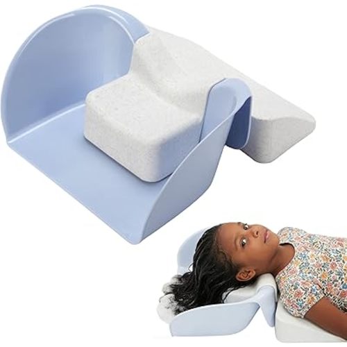 Hair Washing Station for Kids, Portable Hair Washing Basin with Ergonomic Neck Support for Home Sink, Tear-Free Shampoo Bowl for Kids & Toddlers