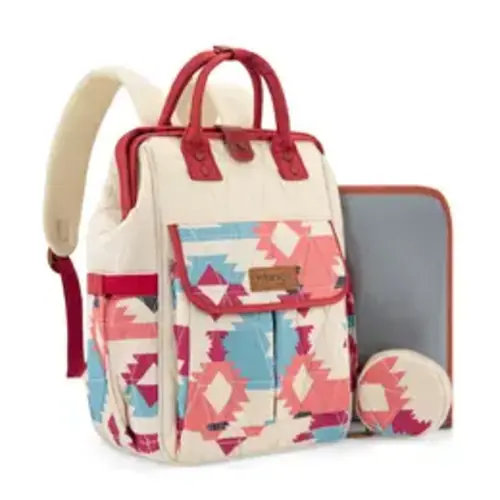 Wrangler Aztec Diaper Backpack Western Qulited Bag with Changing Mat & Pacifier Case - TikTok Shop