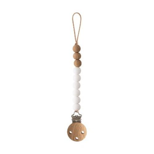 Silicone Pacifier Clip | Eva White One Size