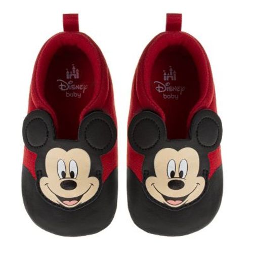 Disney Mickey Mouse Baby Boys Bootie Shoe. (Infant), Red Black, Size: 2