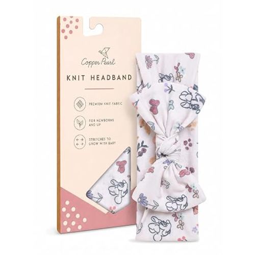 Copper Pearl Baby Bows: Soft and Stretchy Headbands for Baby Girls, Newborn and Toddler Hair Bows and Accessories, Stylish Bow Headband, Minnie Mouse's Bowquet