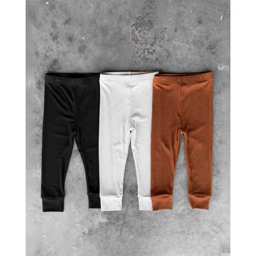 Ribbed Bamboo Leggings (3 Pack) - Neutral Solids