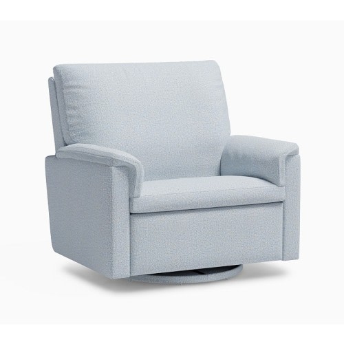 Dream Chair and a Half Stationary Glider Cozy Chenille Chambray