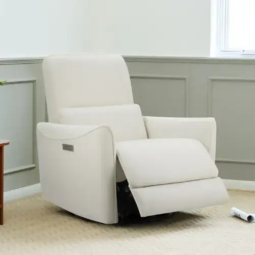 Birch Lane™ Santo Genuine Leather Swivel Power Recliner & Reviews | Joss & Main