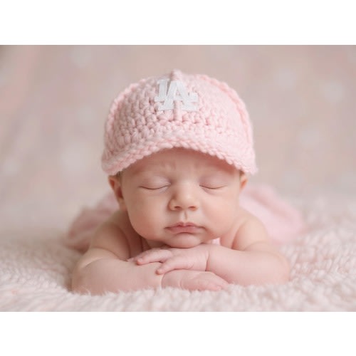 Pink Dodgers Baby Hat: LA Newsboy Cap, Baseball Gift