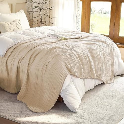 Muslin Swaddle Blankets for Girls Boys 100% Cotton Crib Blanket Lightweight Soft Breathable and Skin Friendly Receiving Blanket for Nap Infant Shower Items Toddler Gift (Leaves Green, 43"x43")