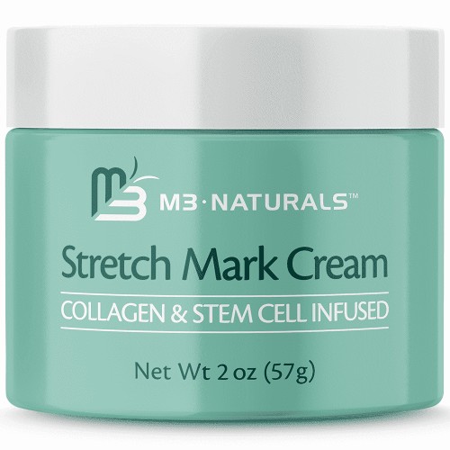 M3 Stretch Mark Lotion Maternity Scar Cream with Collagen and Stem Cells, 2 oz