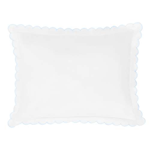 Scallop Baby Pillowcase - Sky
