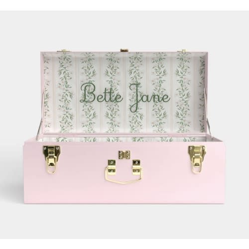 Petite Trunk - Pink - Darling Dogwood / Embroidery