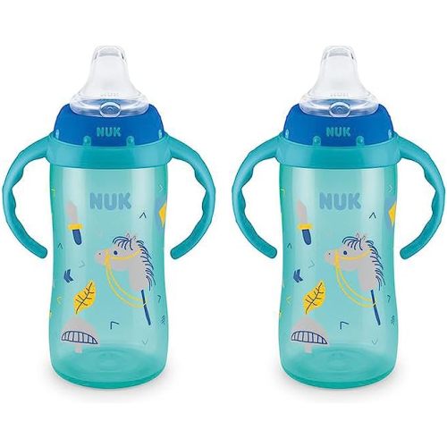 NUK Learner Cup 6+ Months Timeless Collection Amazon Exclusive 10 Oz – BPA Free Spill Proof Sippy Cup 2 Count (Pack of 1)